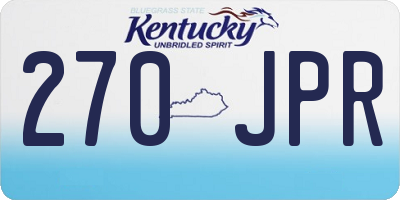 KY license plate 270JPR
