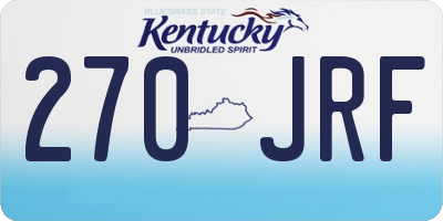 KY license plate 270JRF