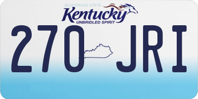 KY license plate 270JRI