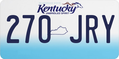 KY license plate 270JRY