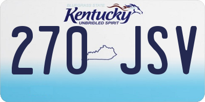 KY license plate 270JSV