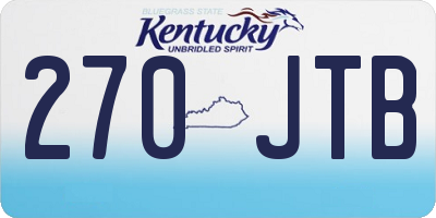 KY license plate 270JTB