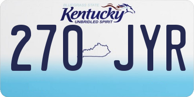 KY license plate 270JYR