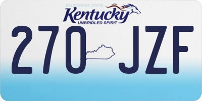 KY license plate 270JZF