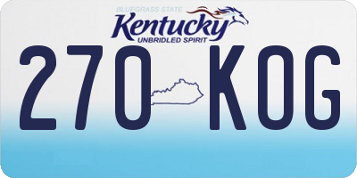KY license plate 270KOG