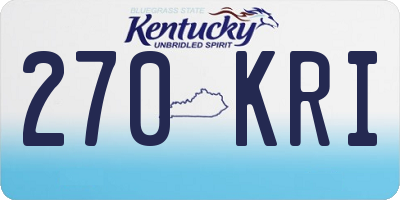 KY license plate 270KRI