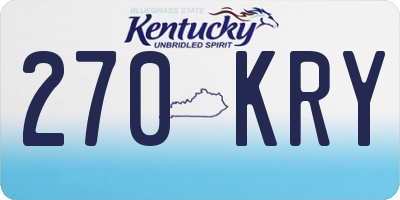 KY license plate 270KRY