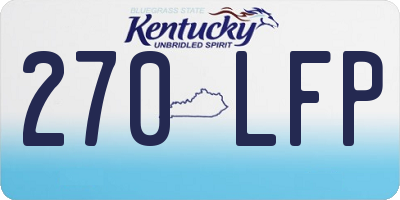 KY license plate 270LFP