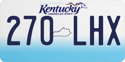 KY license plate 270LHX