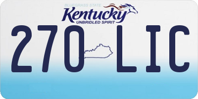 KY license plate 270LIC