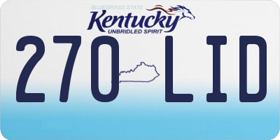 KY license plate 270LID