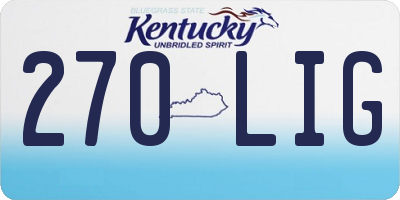 KY license plate 270LIG