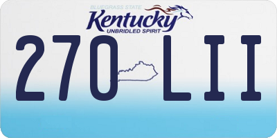 KY license plate 270LII