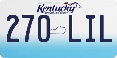 KY license plate 270LIL