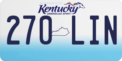 KY license plate 270LIN