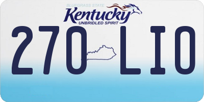 KY license plate 270LIO