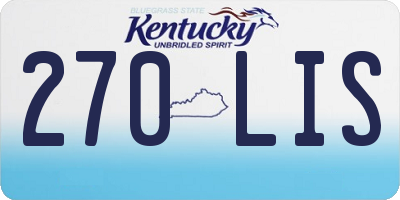 KY license plate 270LIS