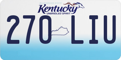 KY license plate 270LIU