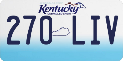 KY license plate 270LIV