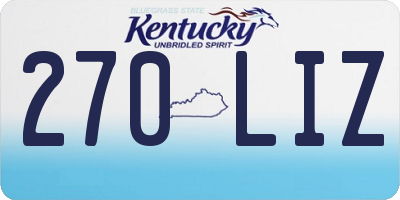 KY license plate 270LIZ