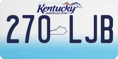 KY license plate 270LJB