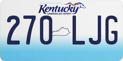 KY license plate 270LJG