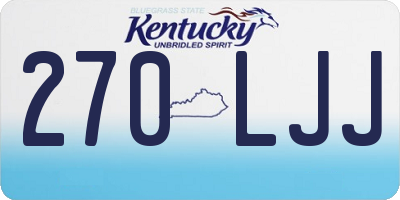 KY license plate 270LJJ