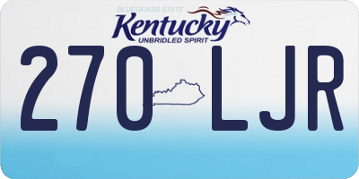 KY license plate 270LJR