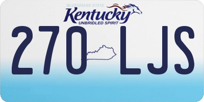 KY license plate 270LJS