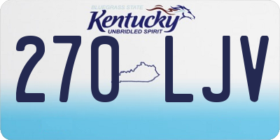KY license plate 270LJV