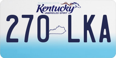KY license plate 270LKA