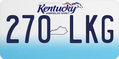 KY license plate 270LKG