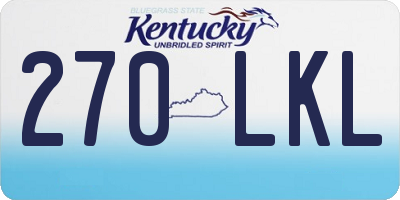 KY license plate 270LKL