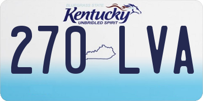 KY license plate 270LVA