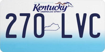 KY license plate 270LVC