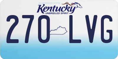 KY license plate 270LVG