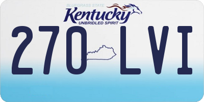 KY license plate 270LVI