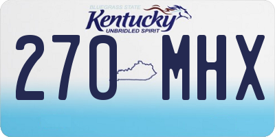 KY license plate 270MHX