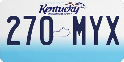 KY license plate 270MYX