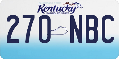 KY license plate 270NBC