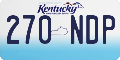KY license plate 270NDP
