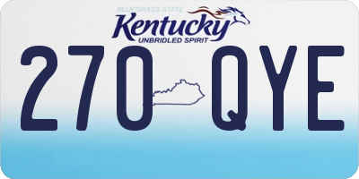 KY license plate 270QYE