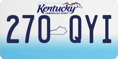 KY license plate 270QYI