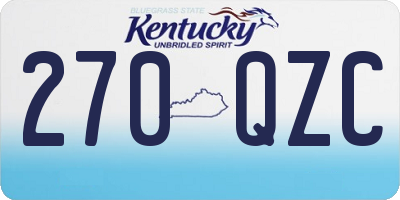 KY license plate 270QZC