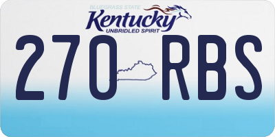 KY license plate 270RBS