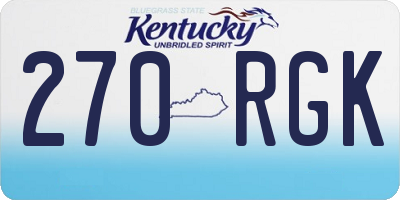 KY license plate 270RGK