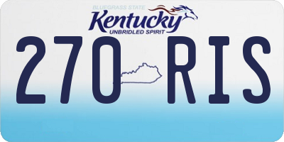 KY license plate 270RIS