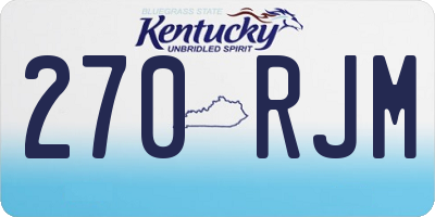 KY license plate 270RJM