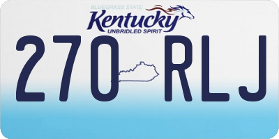 KY license plate 270RLJ