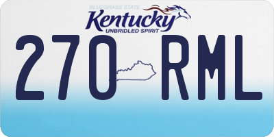 KY license plate 270RML
